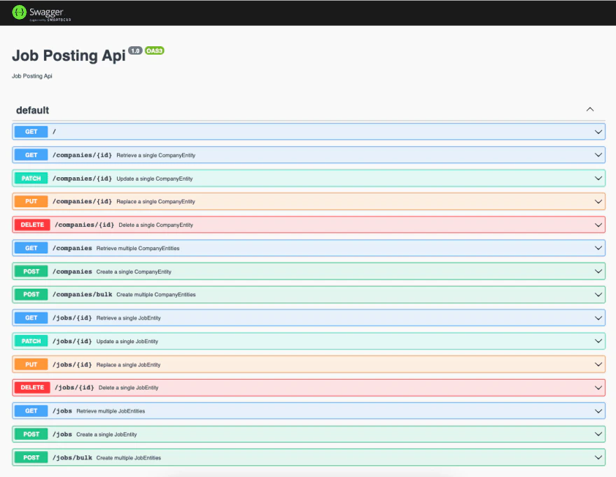 API response example