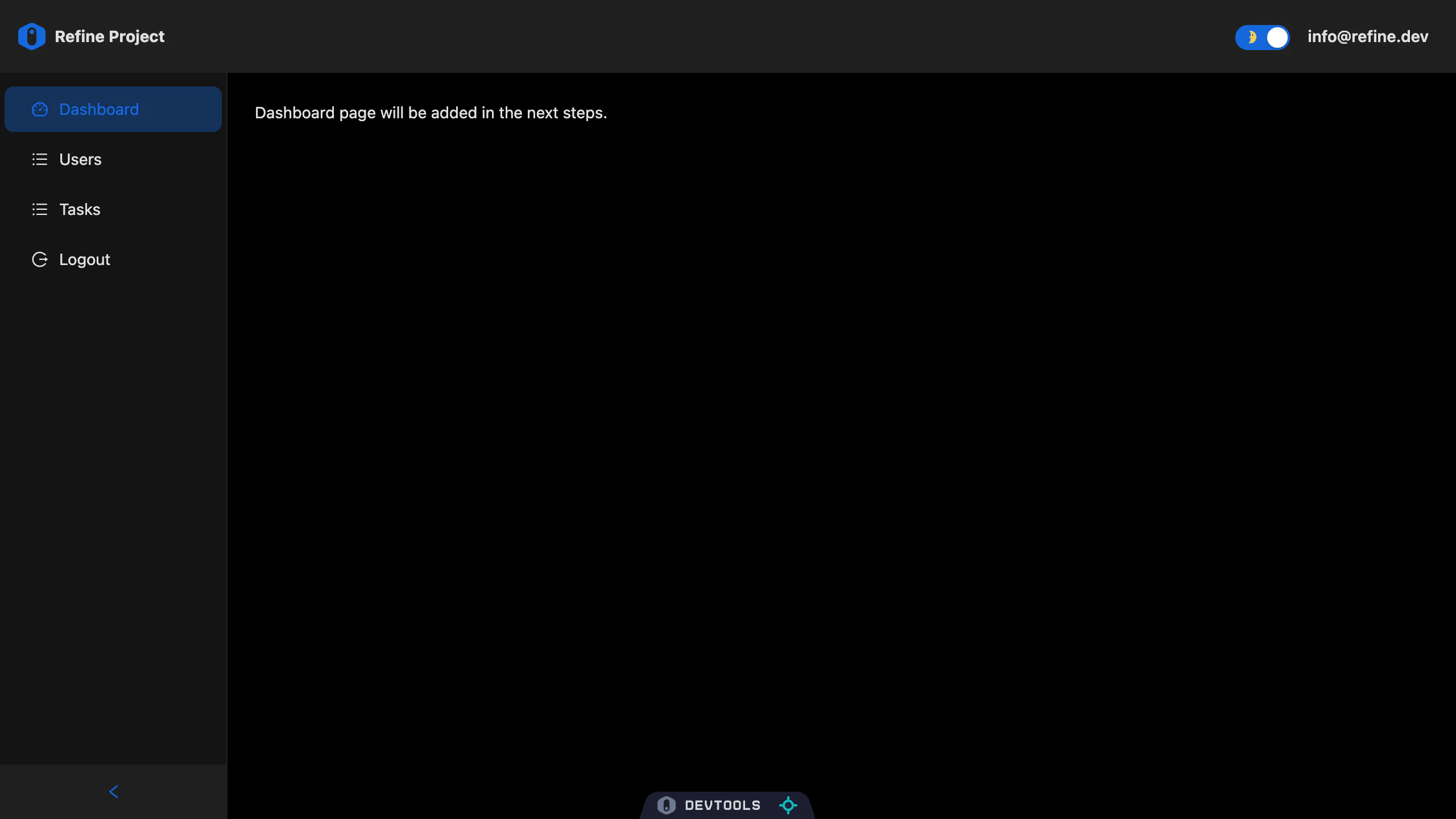 Dummy pages and initial resource setup