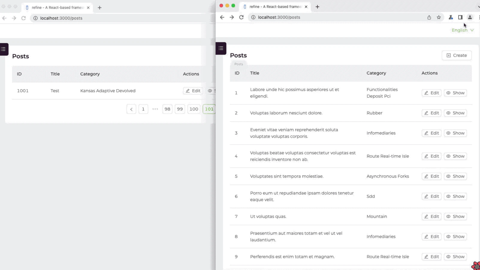 Real-time data updates demonstration