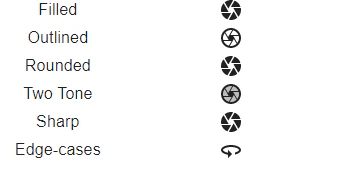 Camera icon rendered in the DOM