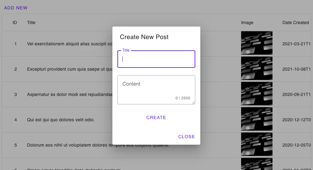 Create post dialog in SvelteKit app