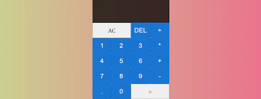 Calculator button grid built with MUI