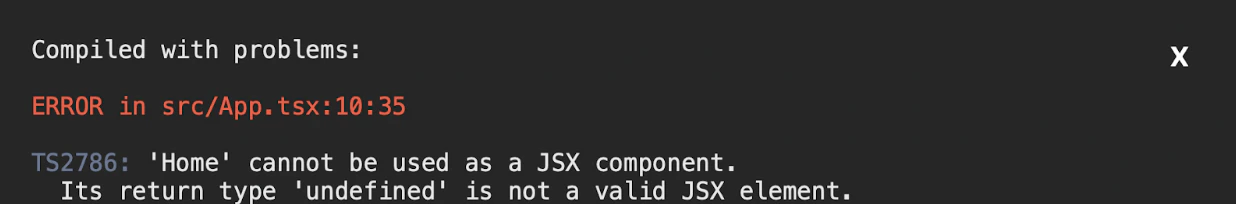 Initial error output