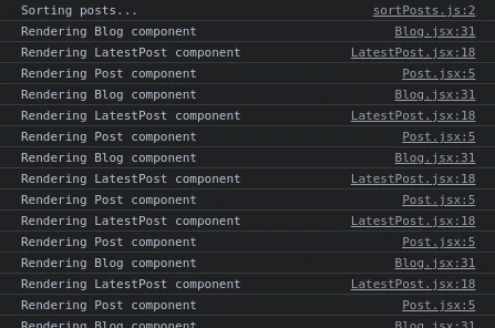 Memoized component output