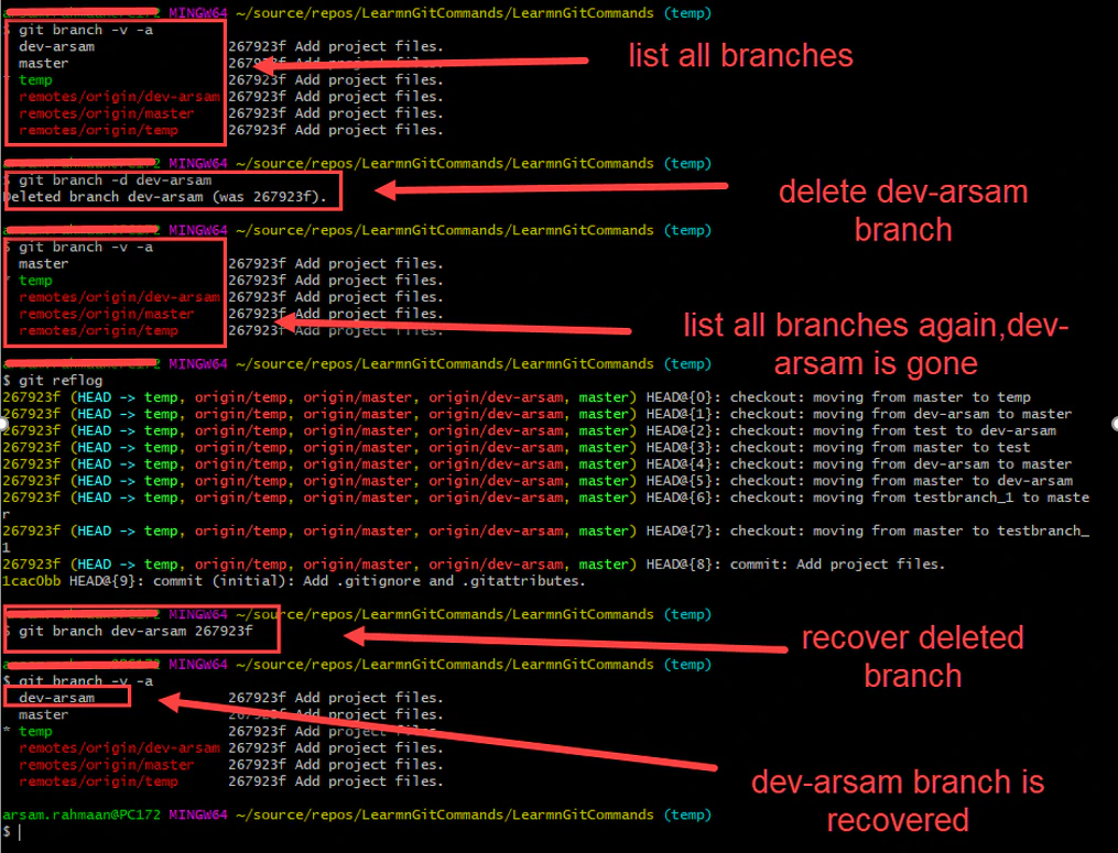 Deleting a remote branch with git push --delete