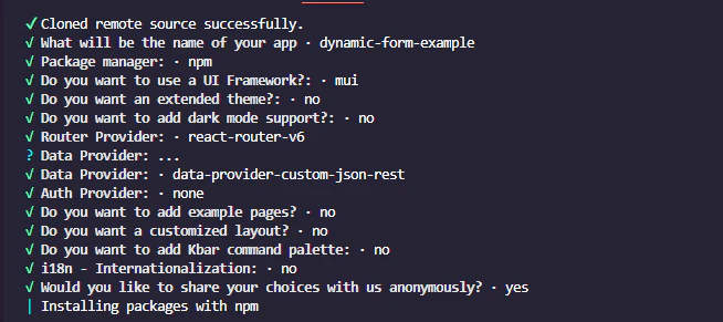 Refine CLI setup prompt