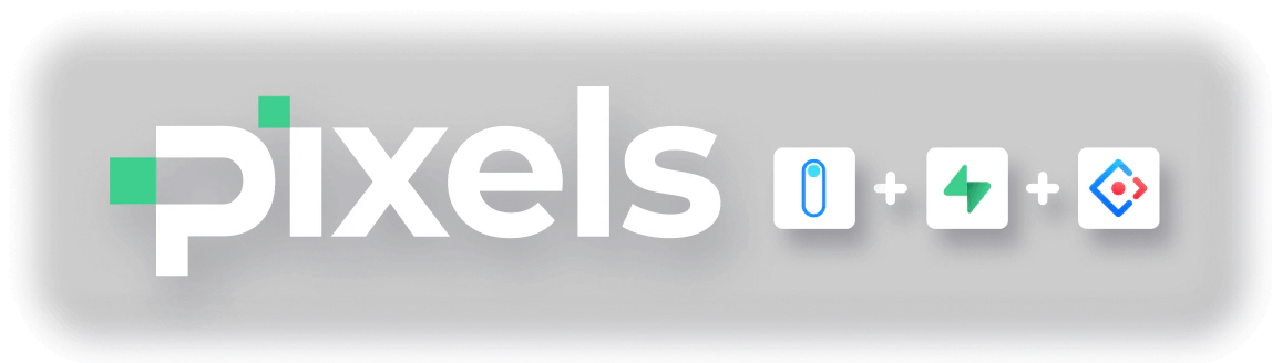 Pixels app logo banner