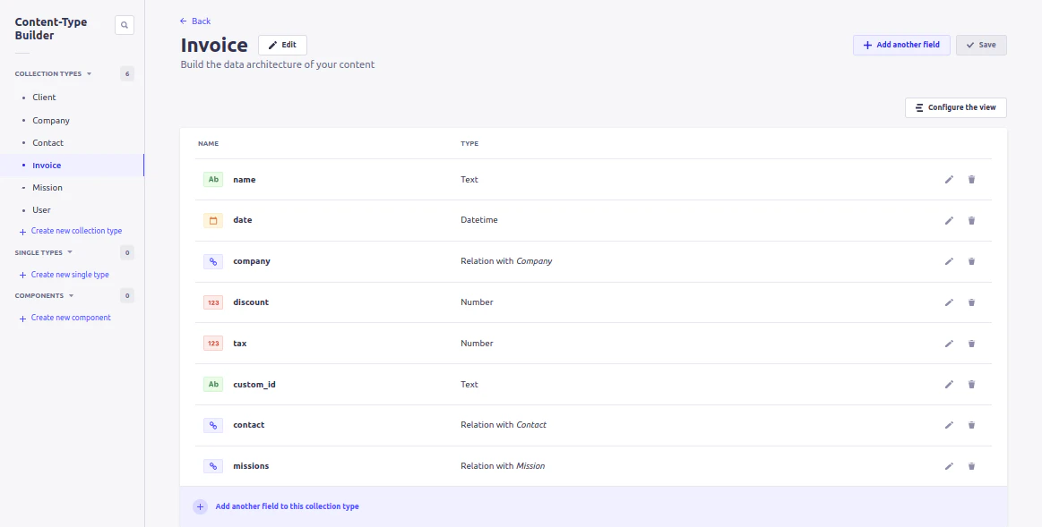 Invoices collection in Airtable