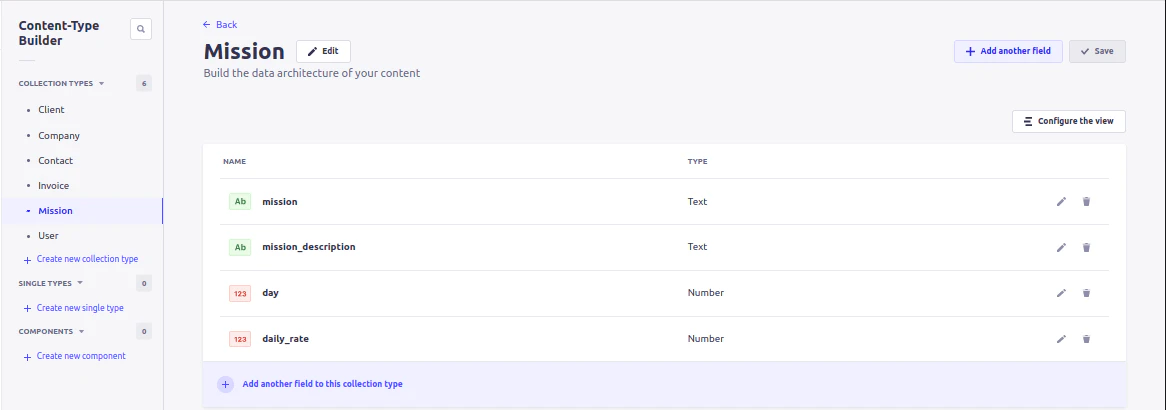 Missions collection in Airtable
