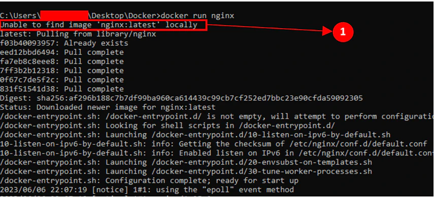 Docker pulling nginx image from Docker Hub