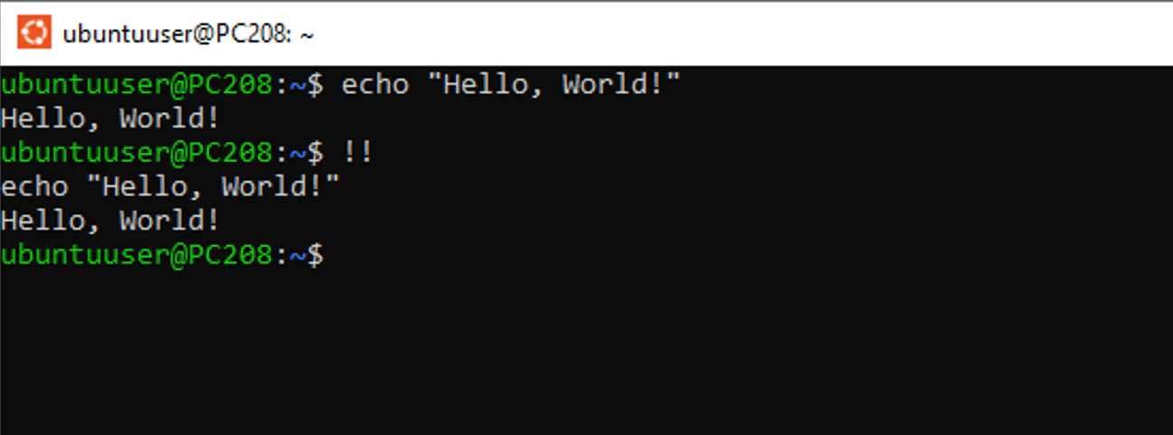 Bash command reuse with !!