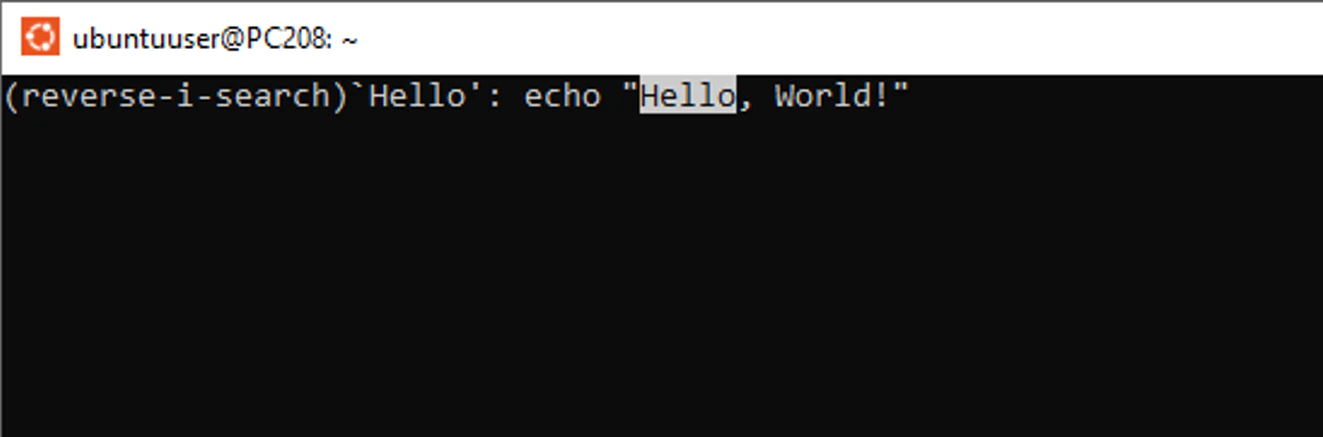 Bash history search with Ctrl+R