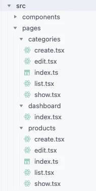 Project folder structure