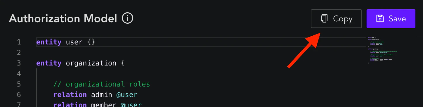 Copying authorization schema from Permify Playground