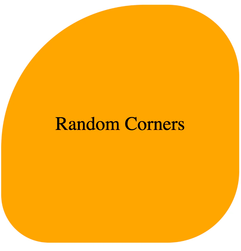 Random corners with a single radius value