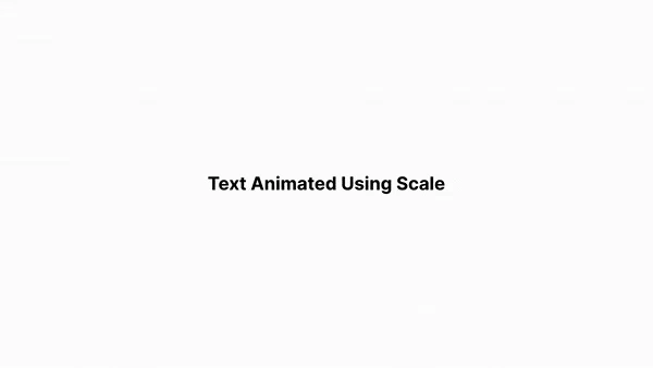 Text scale animation example