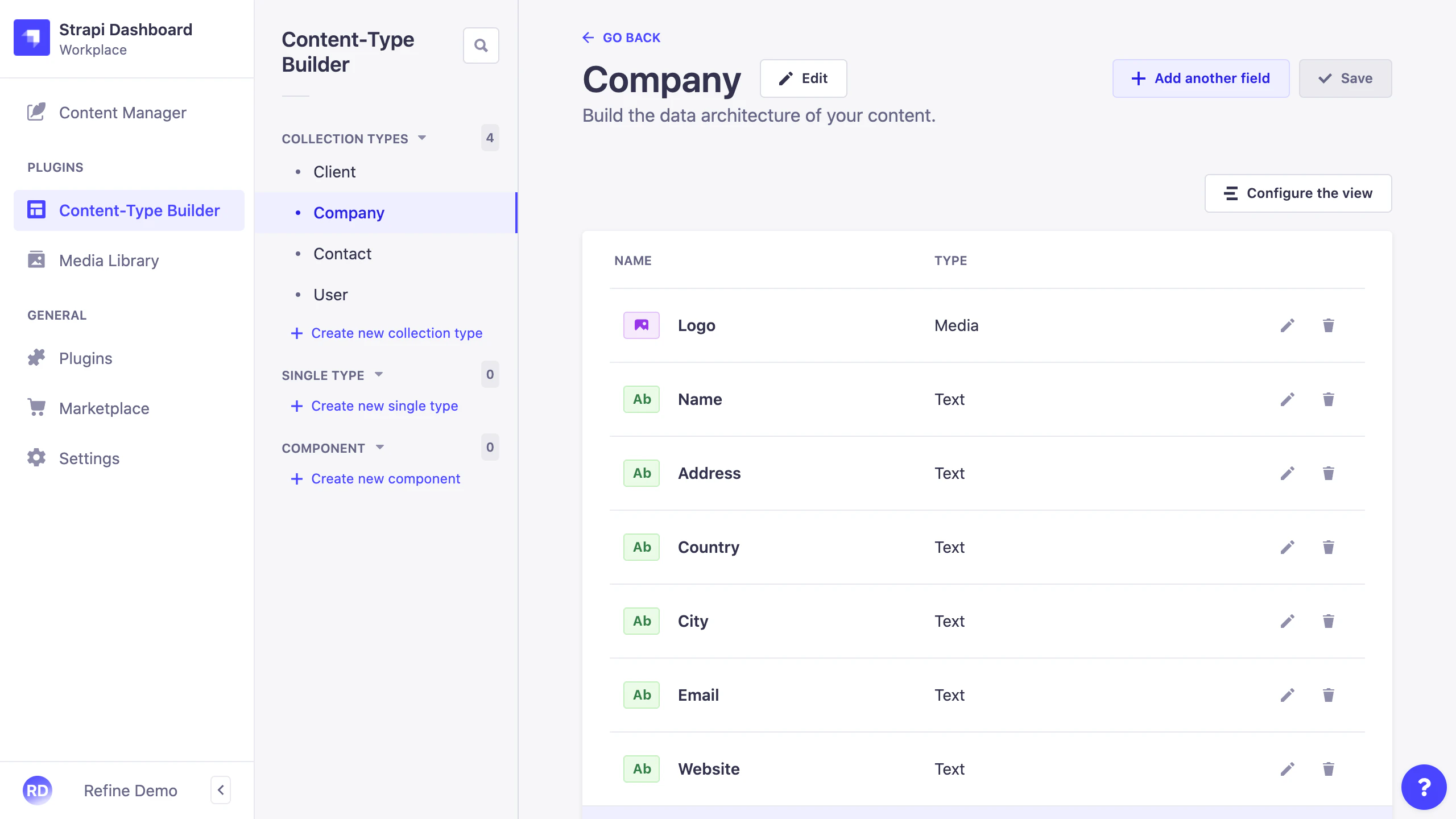 Strapi Company Collection