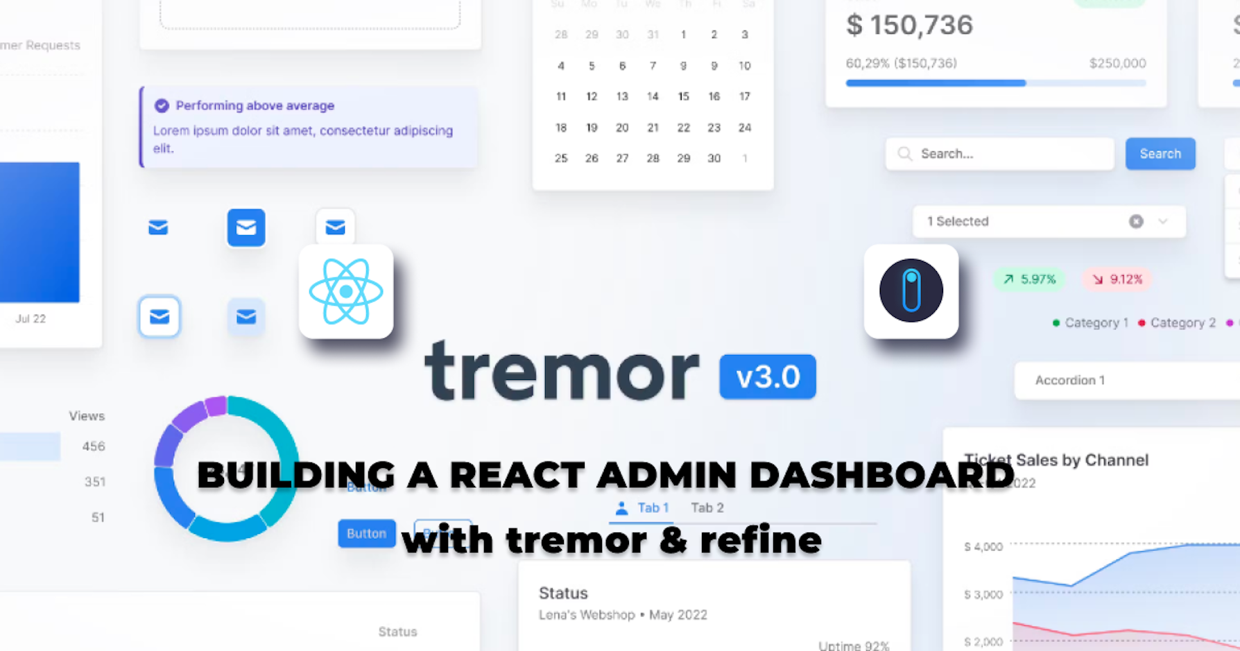 Building a React Admin Dashboard with Tremor Library