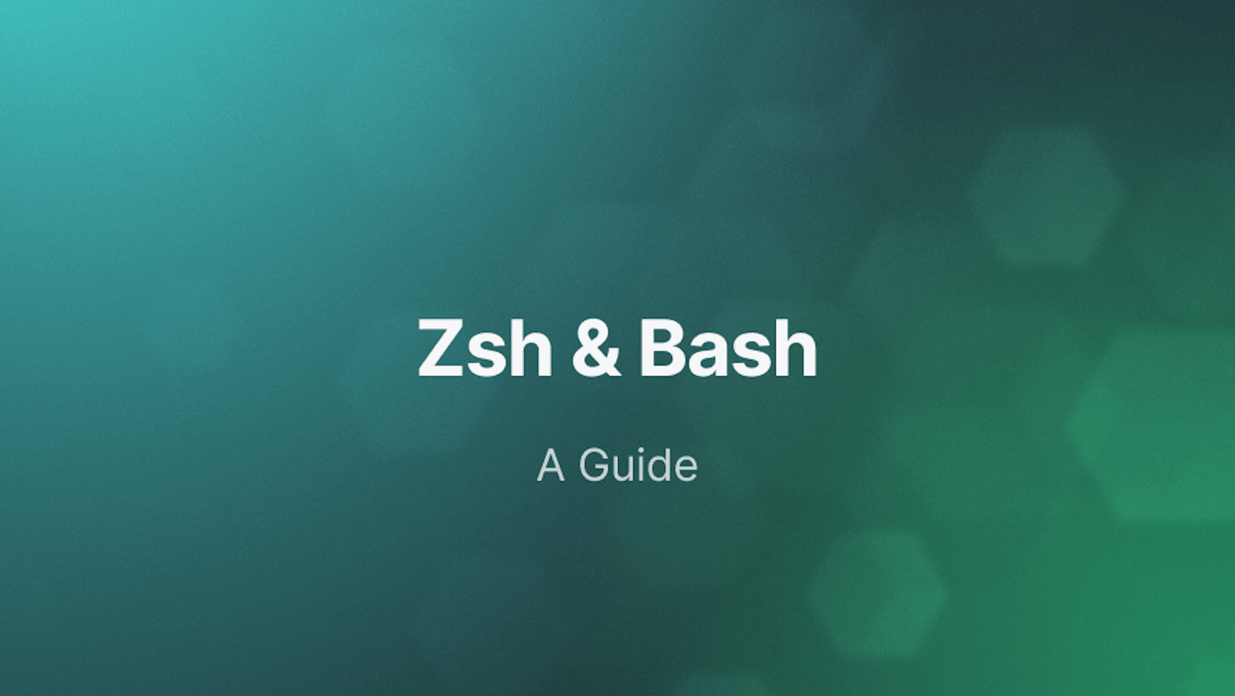 Zsh and Bash