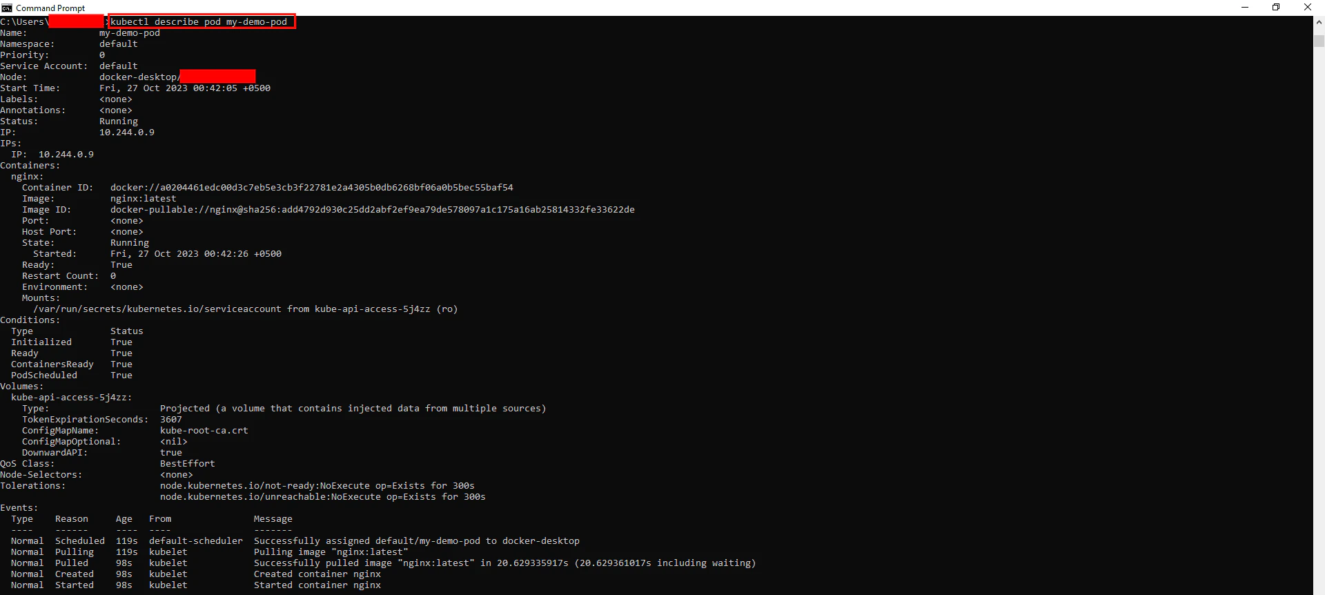 kuberneste imagepullbackoff