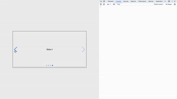 Swiper with onSlideChange event logging slide transitions