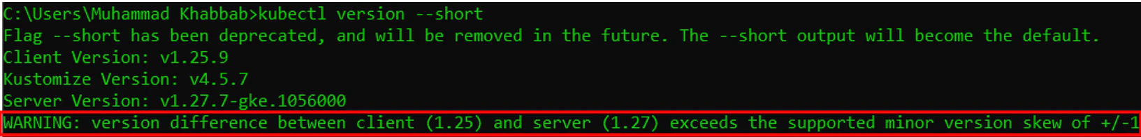 Network connectivity error when kubectl cannot reach cluster