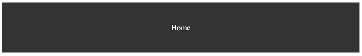 Centered text inside a dark navigation bar example