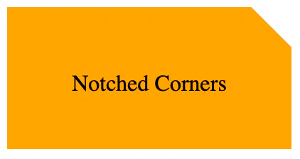 Notched corners using a pseudo-element