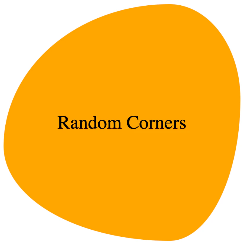 Random corners with two radius values