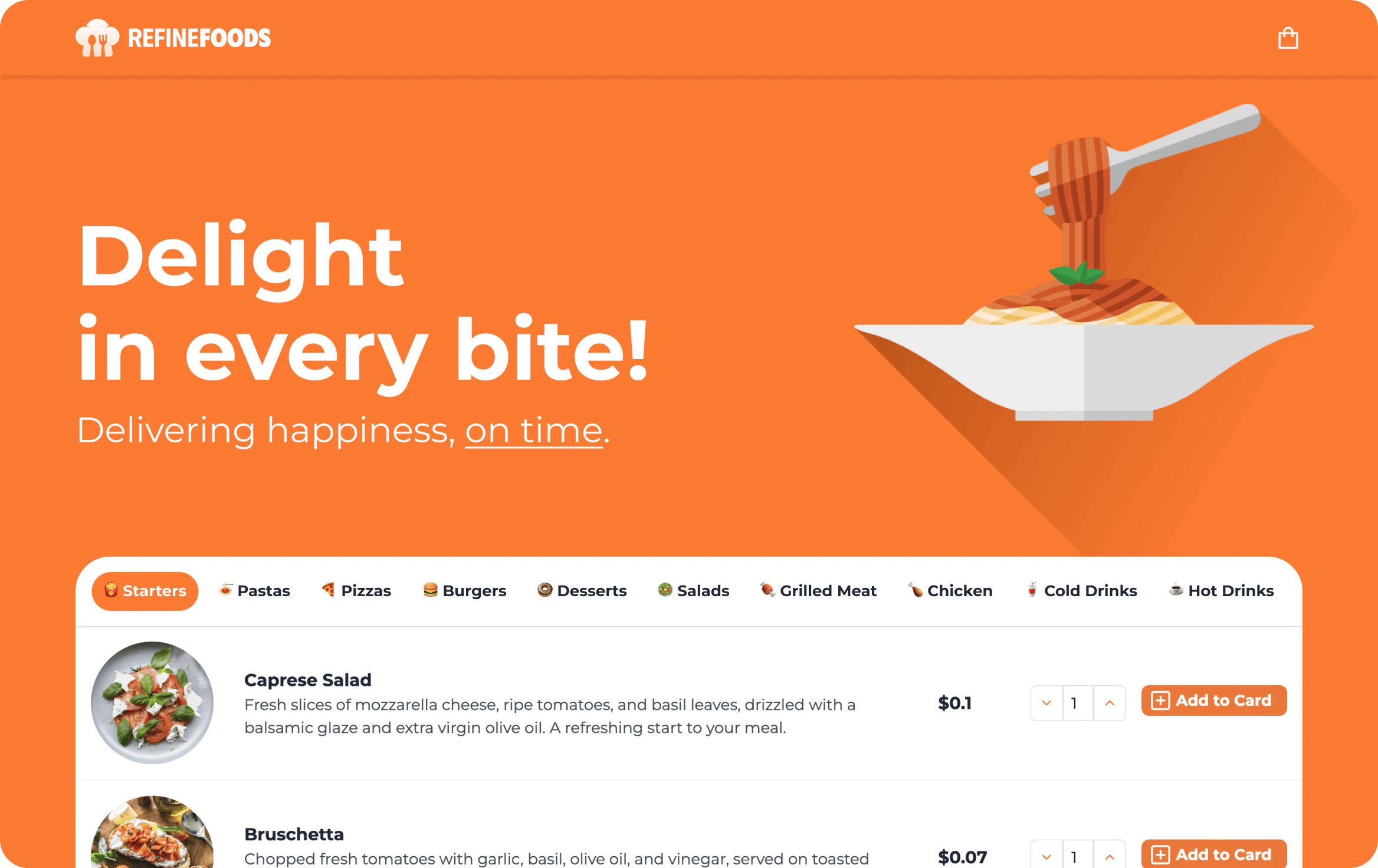 E-Commerce Application Storefront